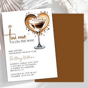 Convite Chá de fraldas Espresso Martini Tini One