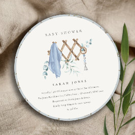 Convite Chá de fraldas Essencial de Bebê Menino Bico