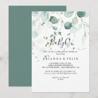 Chá de fraldas Eucalyptus BabyQ Verde de Verão Bar