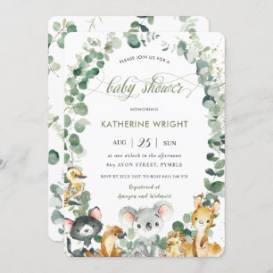 Convite Chá de fraldas Eucalyptus Greenery
