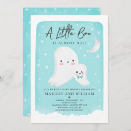 Convite Chá de fraldas Fantasma de Halloween do Chá de fra