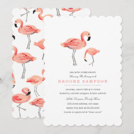Convite Chá de fraldas Flamingo