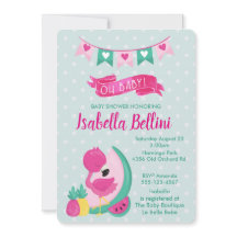 Chá de fraldas Flamingo Rosa