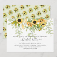 Chá de fraldas Floral Amarelo de girassol