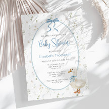 Chá de fraldas Floral Boy bobo Goose Vintage