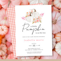 Chá de fraldas Floral de Abóbora Floral