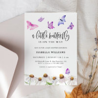 Chá de fraldas Floral de Borboleta