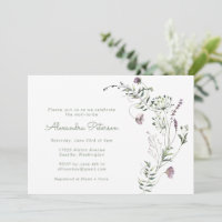 Chá de fraldas Floral de Cor Verde Roxo