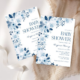 Convite Chá de fraldas Floral de Flor Selvagem