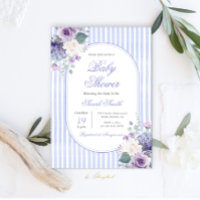 Chá de fraldas Floral do Periwinkle do Avó