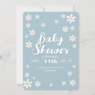 Convite Chá de fraldas Floral Moderno - Personalizado Dais