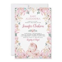 Chá de fraldas Floral Recém-nascido