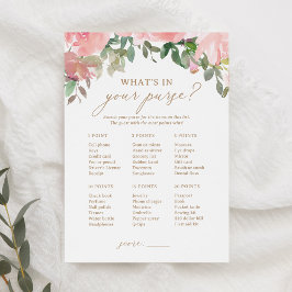Convite Chá de fraldas Floral Rosa O que há no seu jogo de