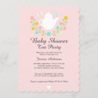 Chá de fraldas Floral Rosa-Rosa-TeaPot