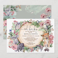Chá de fraldas Floral Russo de Animais Nativos Da 