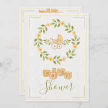 Chá de fraldas Floral Simples