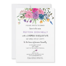 Chá de fraldas Floral Simples e Bonito Elegante