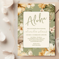 Chá de fraldas floral tropical Aloha