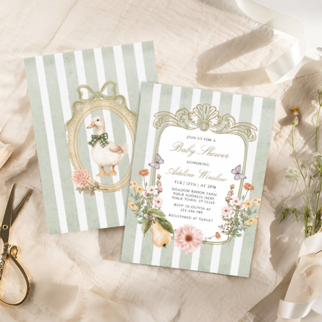 Convite Chá de fraldas Floral Vintage Fall (Criador carregado)