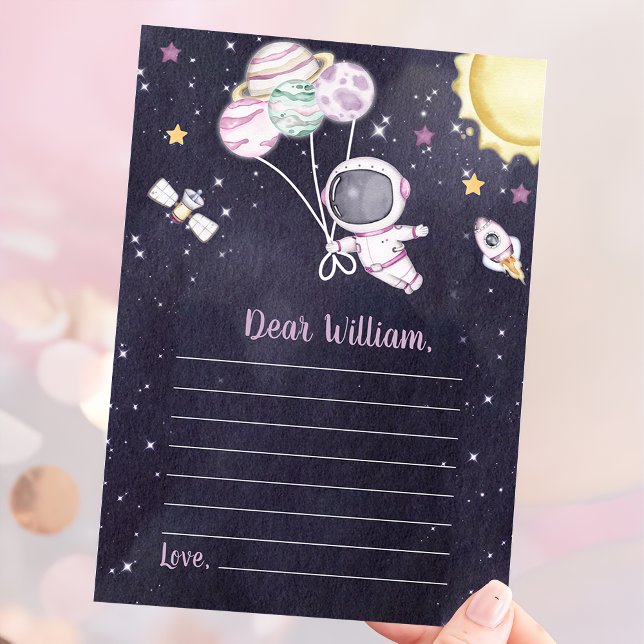 Convite Chá de fraldas Galáxia do Espaço Exterior (Criador carregado)