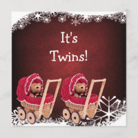 Chá de fraldas gêmeo do Natal dos ursos de ursinho