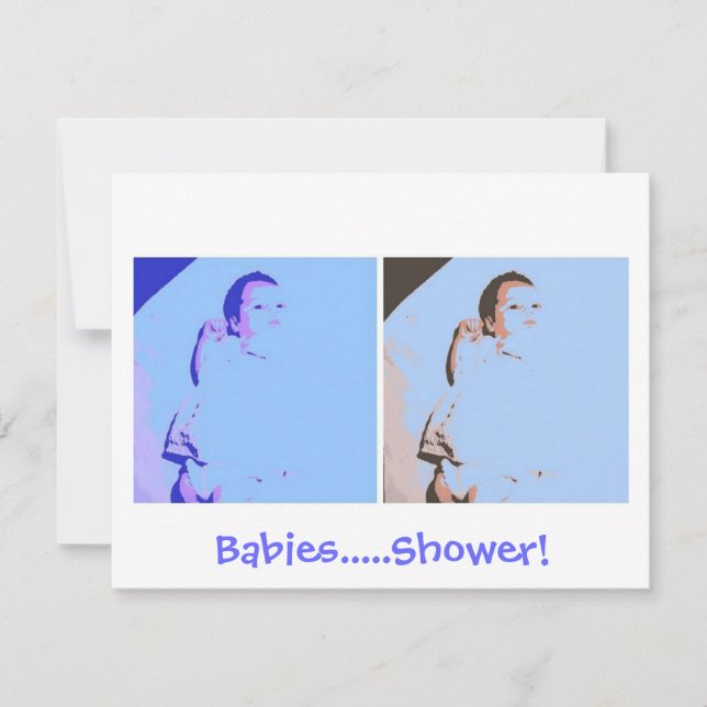 Convite Chá de fraldas Gêmeos (Frente)