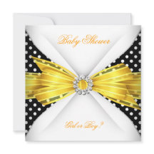 Chá de fraldas Gênero Revelar Ponto Branco Amarelo