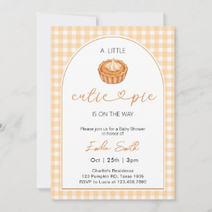 Convite Chá de fraldas Gingham Cutie Pumpkin Fall