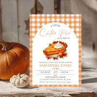 Chá de fraldas Gingham da Pequena Torta de Pumpkin