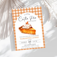 Chá de fraldas Gingham da Pequena Torta de Pumpkin