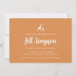 Convite Chá de fraldas Giraffe