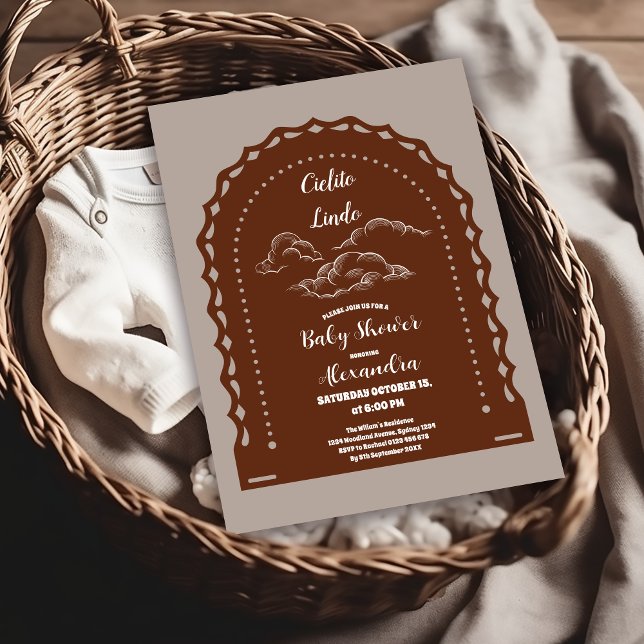 Convite Chá de fraldas Giro Mexicano Lindo (Criador carregado)