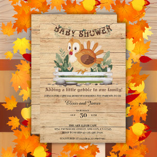 Convite Chá de fraldas Gobble Pequeno e Bonito