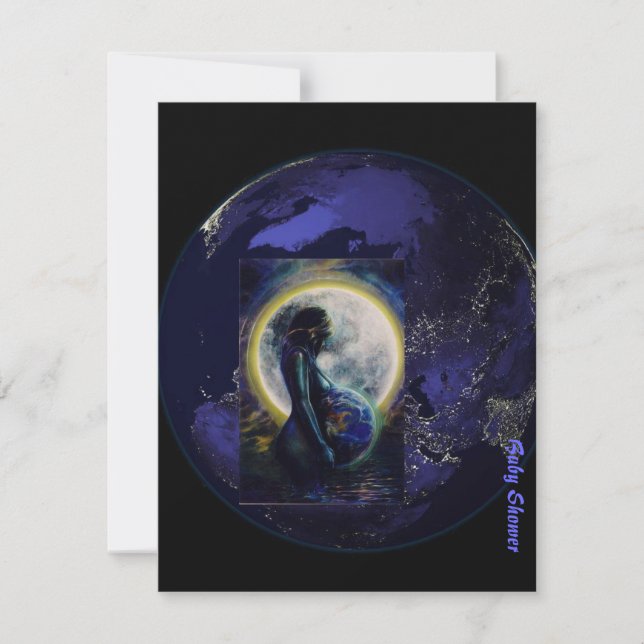 Convite Chá de fraldas Gótico (Frente)