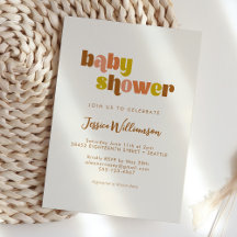 Chá de fraldas Groovy Terracotta Peach Cute Boho