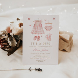 Convite Chá de fraldas I para Garota Simples e Moderna