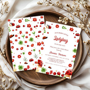 Convite Chá de fraldas inseto do Jardim Bonito