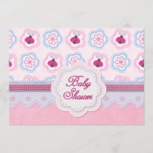 Chá de fraldas Ladybug Flowers