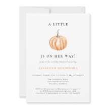 Chá de fraldas Laranja Pumpkin De Aquarela