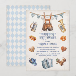 Convite Chá de fraldas Lederhosen Oktoberfest