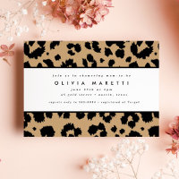 Chá de fraldas Leopardo Impresso de Chic Black Ani