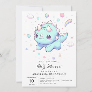 Convite Chá de fraldas Maiestoso Dreamur Dinossaur