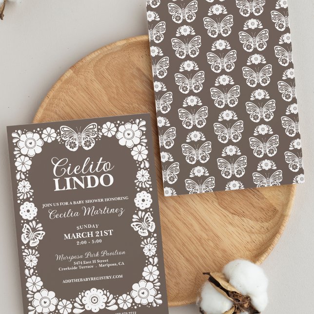 Convite Chá de fraldas mexicano Cielito Lindo (Criador carregado)