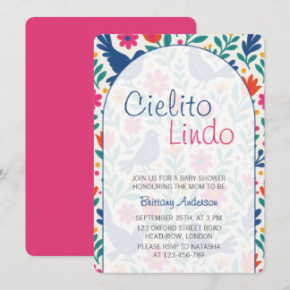 Convite Chá de fraldas mexicano Cielito Lindo