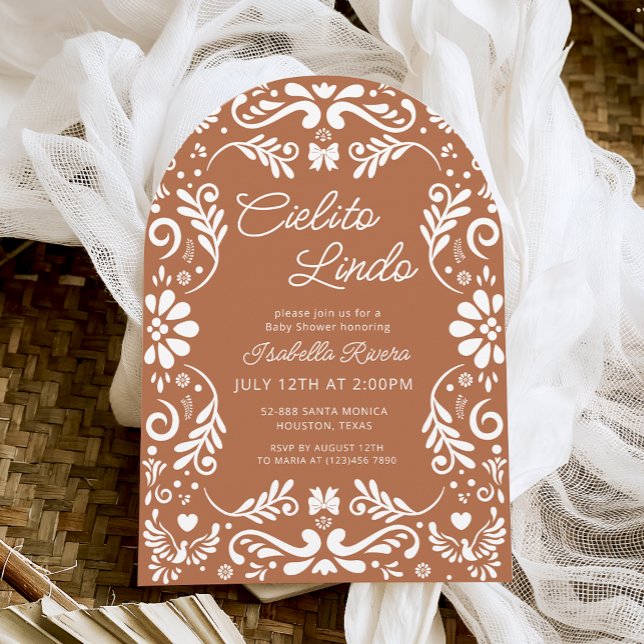 Convite Chá de fraldas mexicano Cielito Lindo Talavera (Criador carregado)