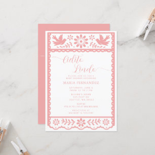 Convite Chá de fraldas mexicano Picado Cielito Lindo