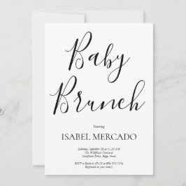 Convite Chá de fraldas minimalista Baby Brunch
