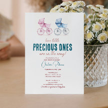 Chá de fraldas mínimo de gêmeos cortantes