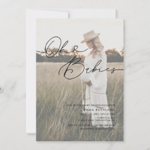 Convite Chá de fraldas Mínimo do Coração Fotográfico Manus