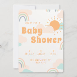 Convite Chá de fraldas Mínimo do Pastel